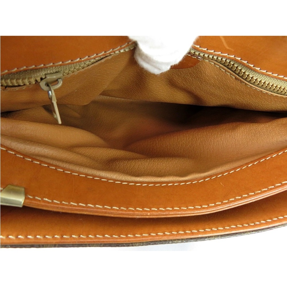 Celine Brown and Tan Patterned Satchel - Picture 13 of 16